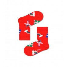 Happy Socks Tagessocke Kids Jumbo Unicorn (Einhorn) rot Jungen/Mädchen - 1 Paar