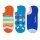 Happy Socks Tagessocke No Show Sneaker Mini Stripe orange/blau - 3 Paar