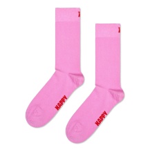 Happy Socks Tagessocke Crew Solid pink - 1 Paar