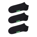 Happy Socks Tagessocke Sneaker Low Solid schwarz - 3 Paar