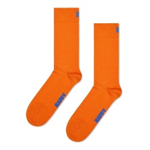 Happy Socks Tagessocke Crew Solid orange - 1 Paar