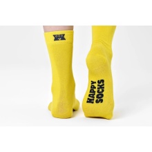 Happy Socks Tagessocke Crew Solid gelb - 1 Paar
