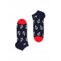 Happy Socks Tagessocke Sneaker Big Anchor (Anker) dunkelblau/weiss/rot - 1 Paar
