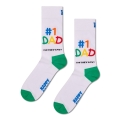 Happy Socks Tagessocke Crew No1 Dad weiss/bunt - 1 Paar