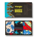 Happy Socks Tagessocke Crew Wrangler Gift Set mehrfarbig bunt <b>Geschenkbox </b> - 3 Paar