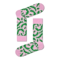 Happy Socks Tagessocke Crew Zigzag pink/grün - 1 Paar