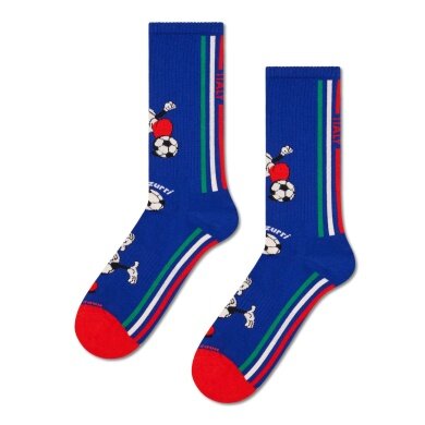Happy Socks Tagessocke Crew Team Italy Football Sneaker blau - 1 Paar