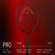 Head Prestige Pro 2022 98in/320g Turnier-Tennisschläger - unbesaitet -