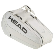Head Tennis-Racketbag Pro X Racquet Bag M (Schlägertasche, 2 Hauptfächer) 2023 corduroy weiss 6er