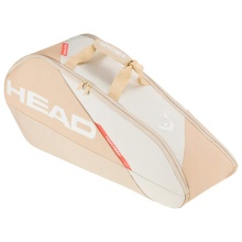 Head Tennis-Racketbag Tour Racquet Bag M (Schlägertasche, 2 Hauptfächer) 2023 weiss/champagne 6er