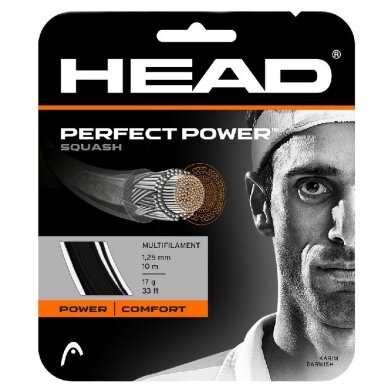 Head Perfect Power 1.30 schwarz Squashsaite 10m Set