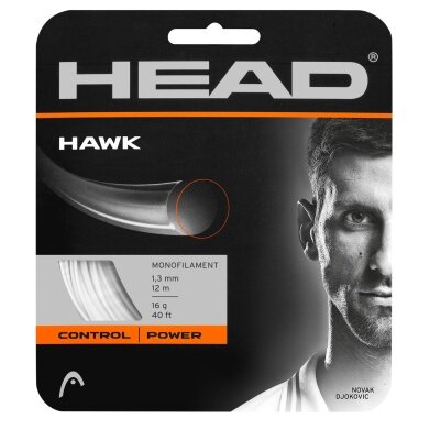 Head Tennissaite Hawk (Haltbarkeit+Power) weiss 12m Set
