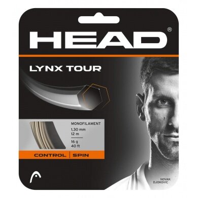 Head Tennissaite Lynx Tour (Kontrolle+Spin) champagnebraun 12m Set