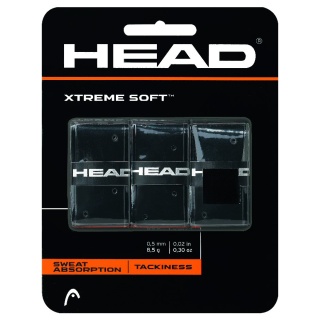 Head Overgrip Xtreme Soft 0.5mm (Allound/glatt/gelocht/griffig) schwarz 3er