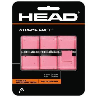 Head Overgrip Xtreme Soft 0.5mm (Allound/glatt/gelocht/griffig) pink 3er