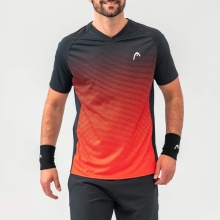 Head Tennis-Tshirt Topspin schwarz/orange Herren