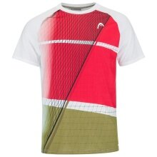 Head Tennis-Tshirt Performance MC Melbourne 2023 rot/olivegrün Herren
