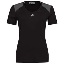 Head Tennis-Shirt Club Tech (Moisture Transfer Microfiber Technologie) schwarz Damen