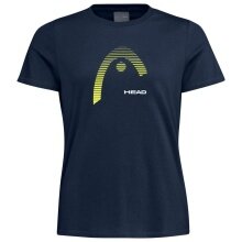 Head Tennis-Shirt Club 22 Lara (Baumwollmix) dunkelblau/gelb Damen