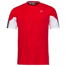 Head Tennis-Tshirt Club Technical (Moisture Transfer Microfiber Technologie) rot Jungen