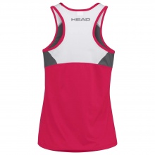Head Tennis-Tank Top Club (Racer Back, modern) magenta/weiss Mädchen