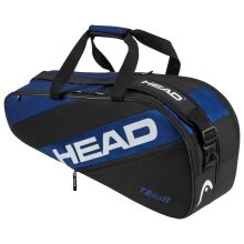 Head Tennis-Racketbag Team Racquet Bag M (Schlägertasche, 2 Hauptfächer) 2024 blau/schwarz 6er