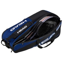 Head Tennis-Racketbag Team Racquet Bag L (Schlägertasche, 2 Hauptfächer) 2024 blau/schwarz 9er