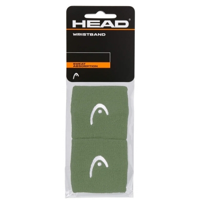 Head Schweissband Handgelenk Logo grün - 2 Stück