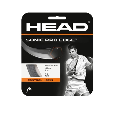 Head Tennissaite Sonic Pro Edge (Haltbarkeit+Spin) anthrazit 12m Set