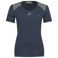 Head Tennis-Shirt Club 22 Tech (Moisture Transfer Microfiber Technologie) navyblau Damen