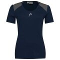 Head Tennis-Shirt Club 22 Tech (Moisture Transfer Microfiber Technologie) dunkelblau Damen