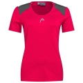 Head Tennis-Shirt Club Tech (Moisture Transfer Microfiber Technologie) magenta Damen