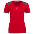 Head Tennis-Shirt Club 22 Tech (Moisture Transfer Microfiber Technologie) rot Damen