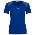 Head Tennis-Shirt Club 22 Tech (Moisture Transfer Microfiber Technologie) royalblau Damen