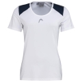 Head Tennis-Shirt Club 22 Tech (Moisture Transfer Microfiber Technologie) weiss/dunkelblau Damen