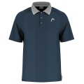Head Tennis-Polo Performance (100% Polyester, Moisture Transfer Microfiber Technologie) 2025 navyblau Herren