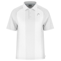 Head Tennis-Polo Performance (100% Polyester, Moisture Transfer Microfiber Technologie) 2025 weiss/grau Herren
