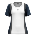 Head Tennis-Shirt Club 25 Tech (100% Polyester, schnelltrocknend) weiss/navyblau Damen