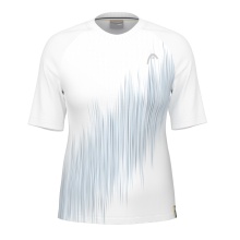 Head Tennis-Shirt Performance 2024 (Polyester-Jacquard, schnelltrocknend) weiss/navyblau Damen