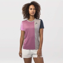 Head Tennis-Shirt Play Tech (atmungsaktiv, Mesh-Einsätze) pink/grau Damen