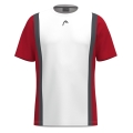 Head Tennis-Tshirt Club 25 Tech (100% Polyester, atmungsaktiv) 2025 weiss/rot Jungen
