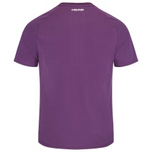 Head Tennis-Tshirt Performance 2023 (Moisture Transfer Microfiber Technologie) violett/weiss Herren