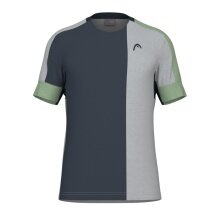 Head Tennis-Tshirt Play Tech (atmungsaktiv, Mesh-Einsätze) grau/grün Herren