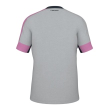 Head Tennis-Tshirt Play Tech (atmungsaktiv, Mesh-Einsätze) grau/pink Herren