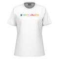Head Tennis-Tshirt Rainbow (Mischgewebe) 2025 weiss Damen