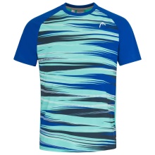 Head Tennis-Tshirt Topspin 2023 (schnelltrocknend, modern) royalblau/türkis Herren