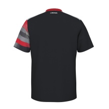 Head Tennis-Tshirt Topspin 2024 (V-Ausschnitt) schwarz/grau/rot Jungen
