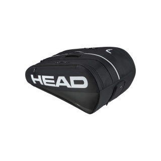 Head Tennis-Racketbag Tour Racquet Bag XL (Schlägertasche, 3 Hauptfächer) 2026 schwarz/weiss 12er