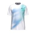 Head Tennis-Tshirt Topspin (schnelltrocknend, modern) 2026 weiss/türkisblau Herren