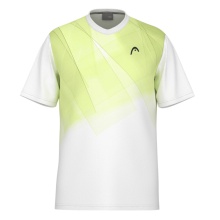 Head Tennis-Tshirt Topspin (V-Ausschnitt, Polyester-Interlock) 2025 weiss/lime Herren